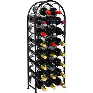 Elegant Black Metal Wine Rack